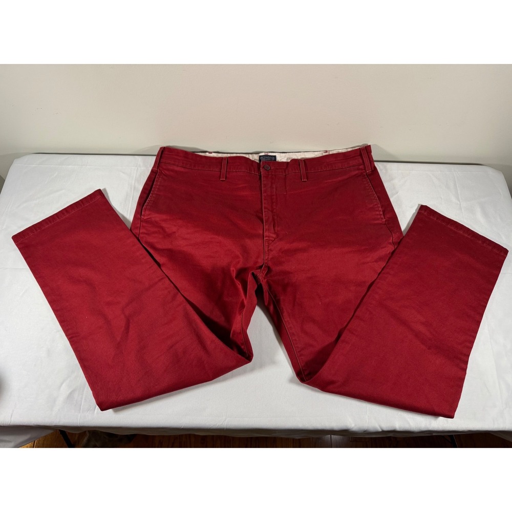 Levis Mens Red Straight Leg Chino Pants 40x30 248880010
